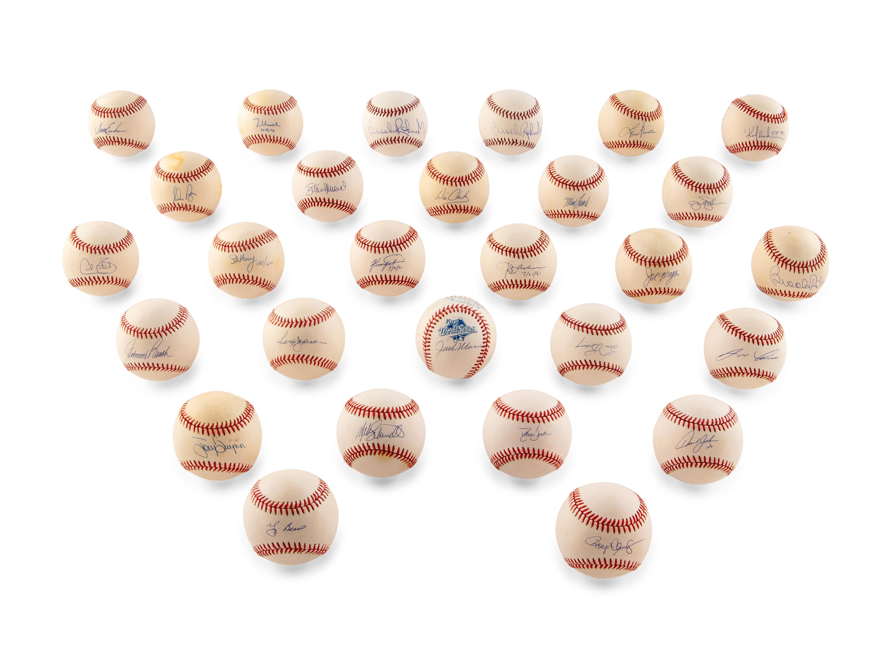 A Large Collection of Hall of Fame and Notable Signed Autograph Baseballs