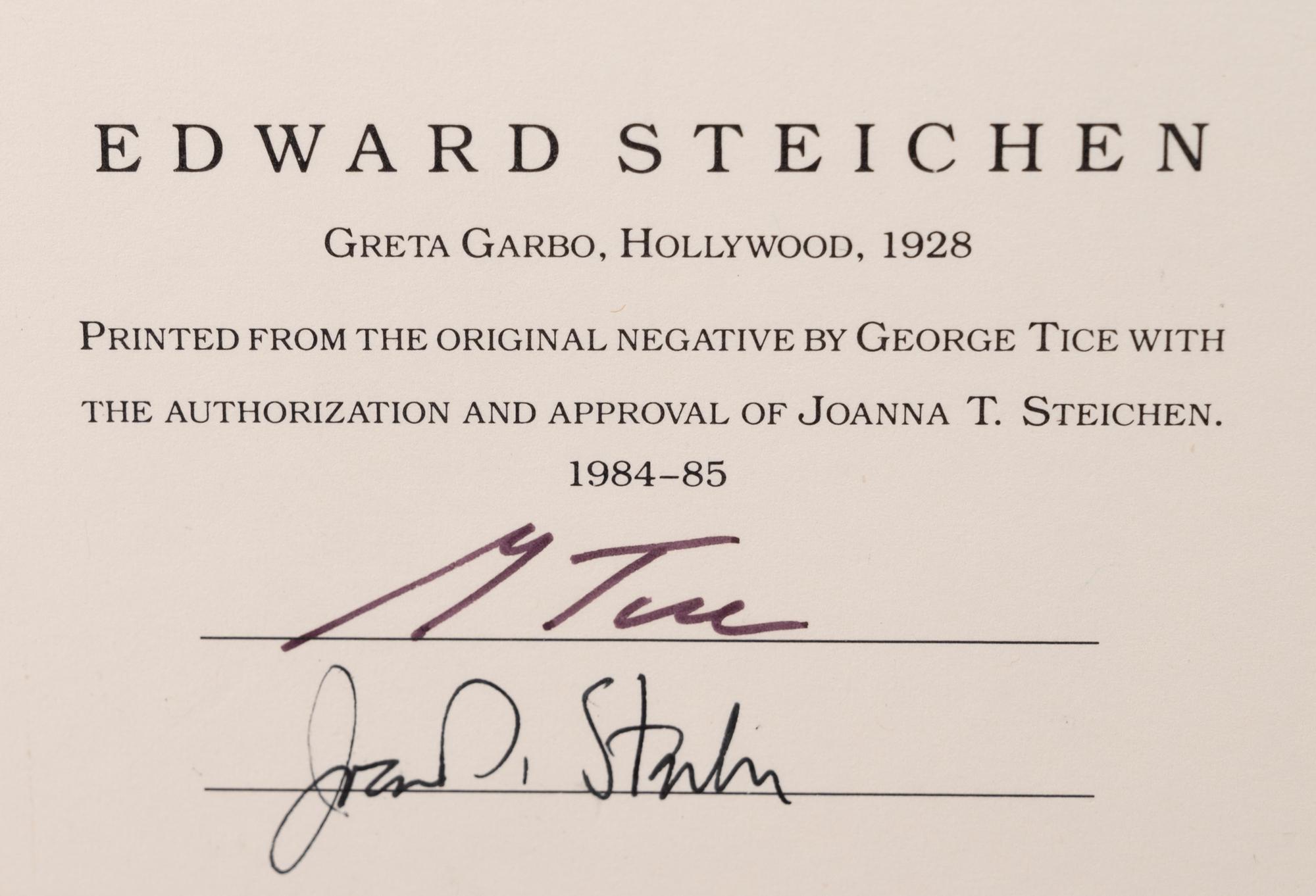 A group of five photographs (from In The Studio printed by George Tice with labels signed by George Tice and Joanna Steichen)