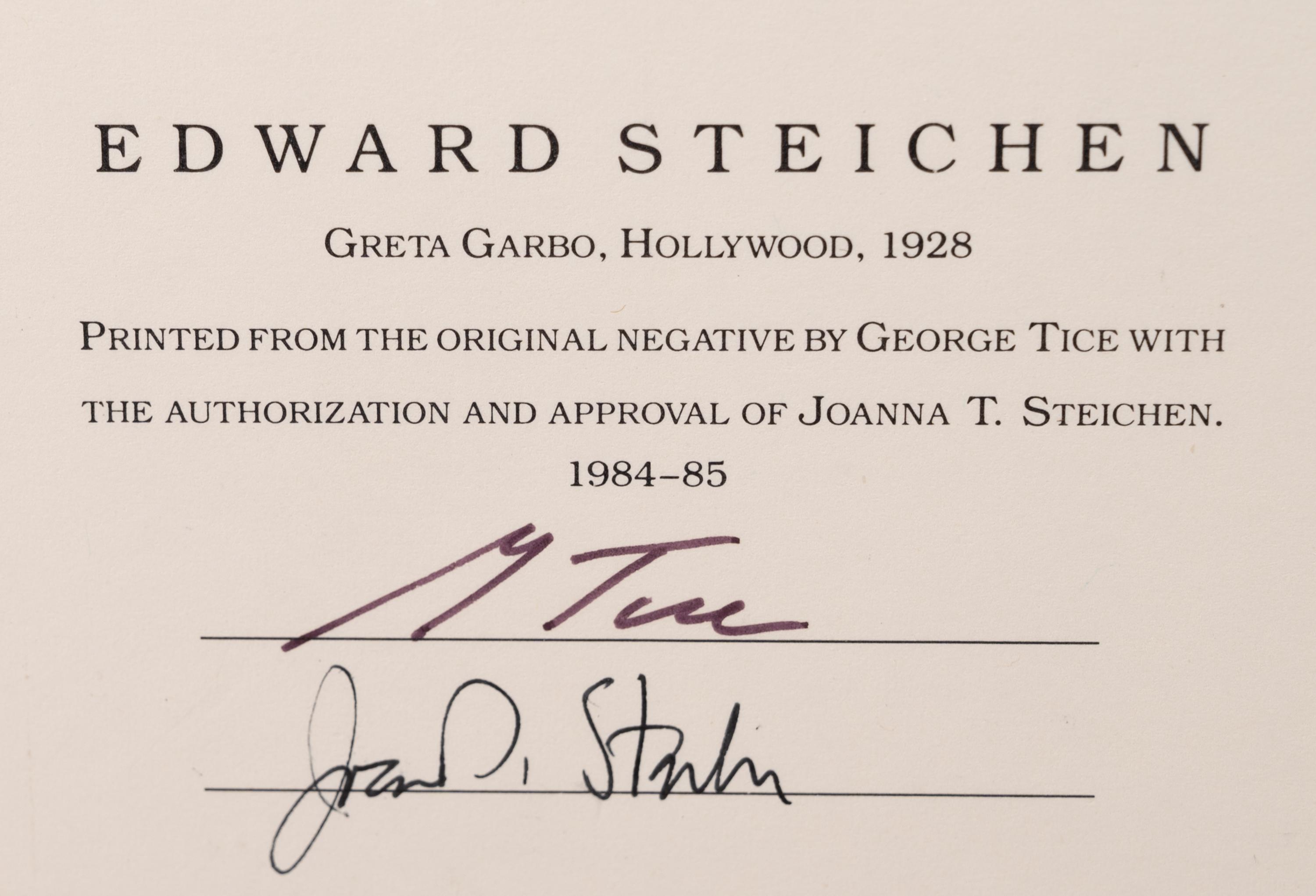 A group of five photographs (from In The Studio printed by George Tice with labels signed by George Tice and Joanna Steichen)