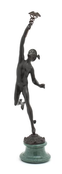A Bronze Figure Height overall 17 inches.