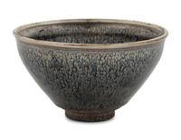 A Jian Glazed Silver-Streaked Nogime Temmoku Pottery Tea Bowl