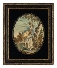 A French or English Silk Needlework Picture