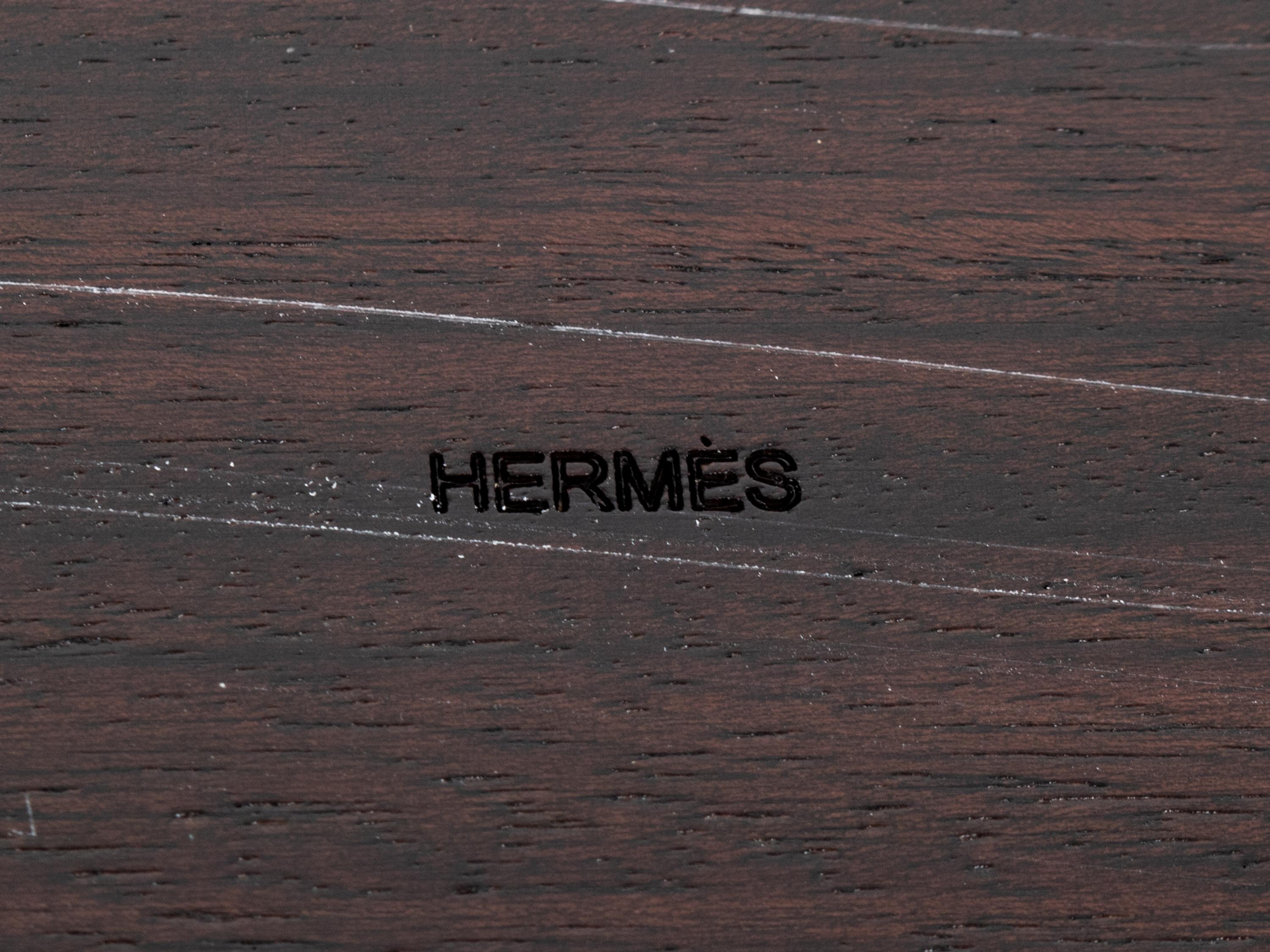 An Hermès Rosewood Tray with Two Smaller Associated Trays