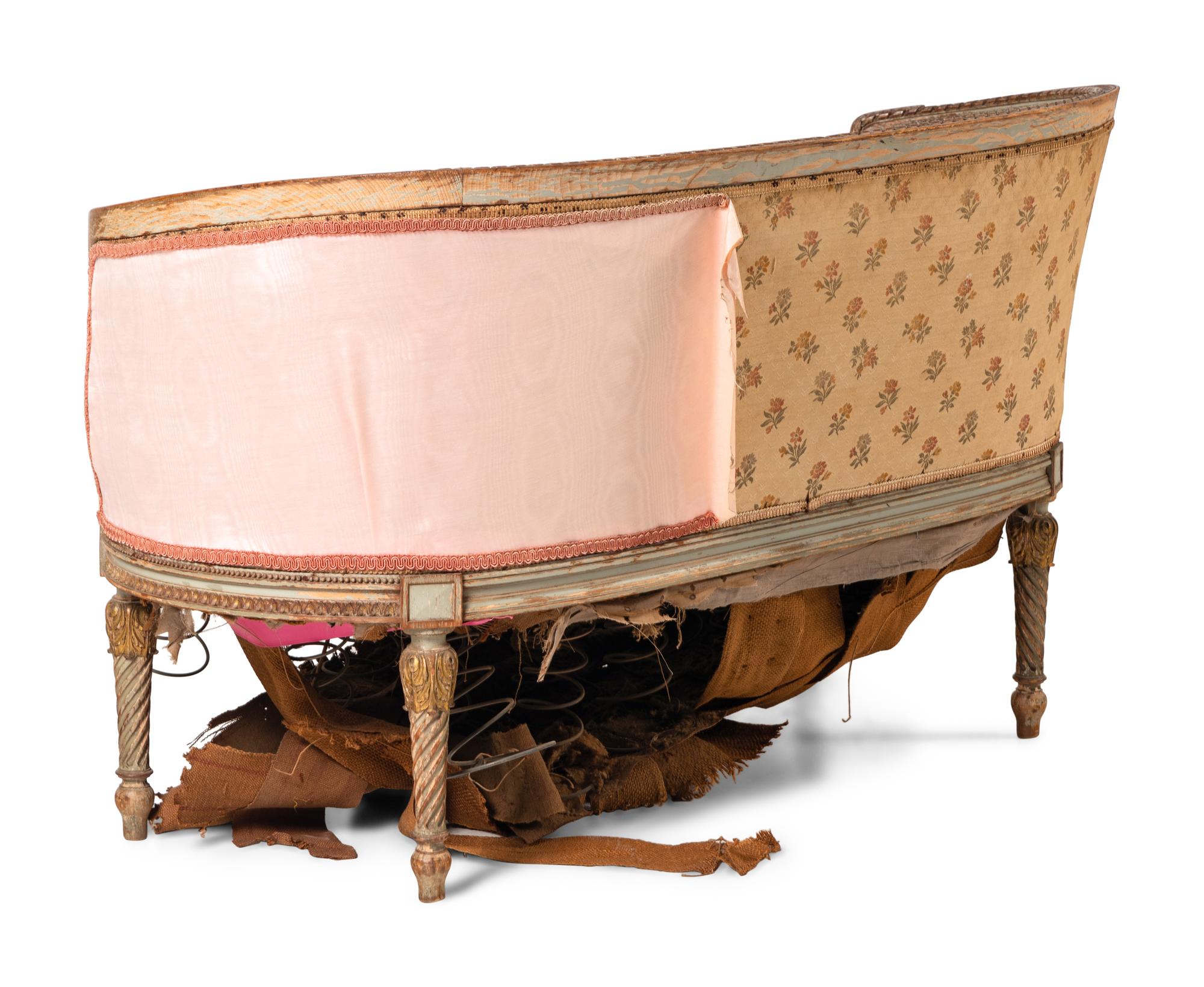 A Louis XVI Style Painted Settee