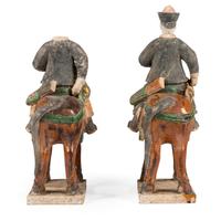 Two Chinese Terracotta Equestrian Figures