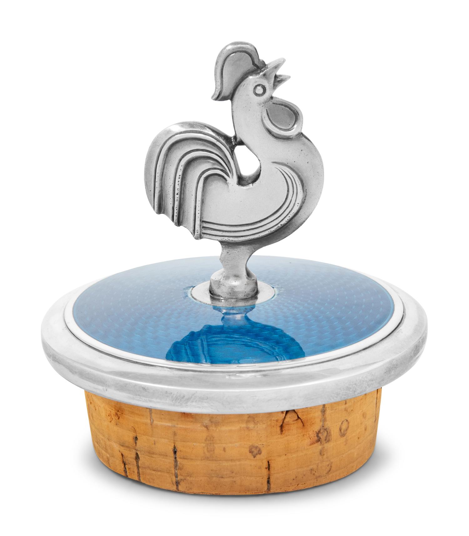 A Norwegian Silver and Enamel Cocktail Shaker