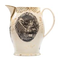 A Liverpool Transfer-Printed Creamware 'Washington in Apotheosis' Pitcher