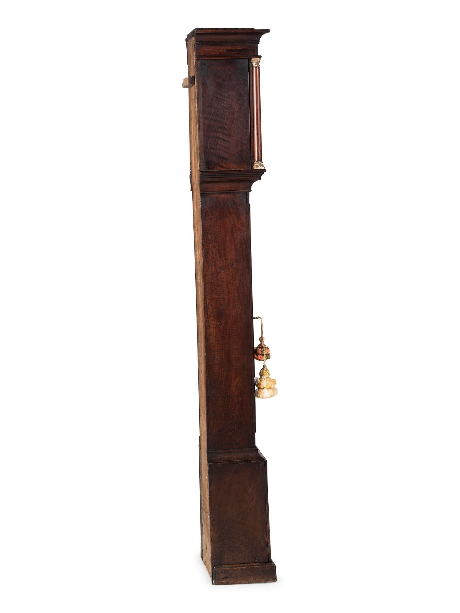 A George III Oak and Walnut Tall Case Clock