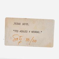 Jesús Rafael Soto (Venezuelan, 1923-2005) Tés azules y negras from Series Síntesis