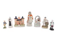 A Collection of Thirteen Staffordshire Figures