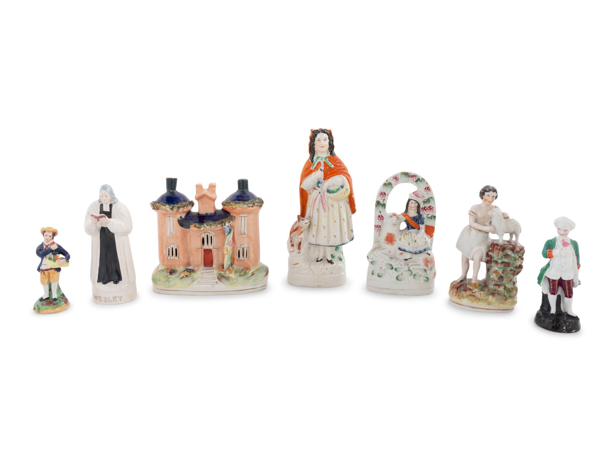 A Collection of Thirteen Staffordshire Figures
