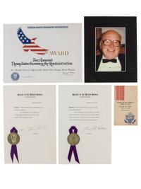 [JOHNSON, Lyndon B. (1908-1973).] A group of political items associated with the administration of President Lyndon B. Johnson and highlighted by a Tiffany & Co. box with presidential seal.