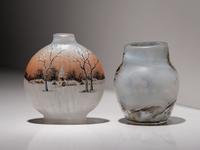 Two Scenic Miniature Vases