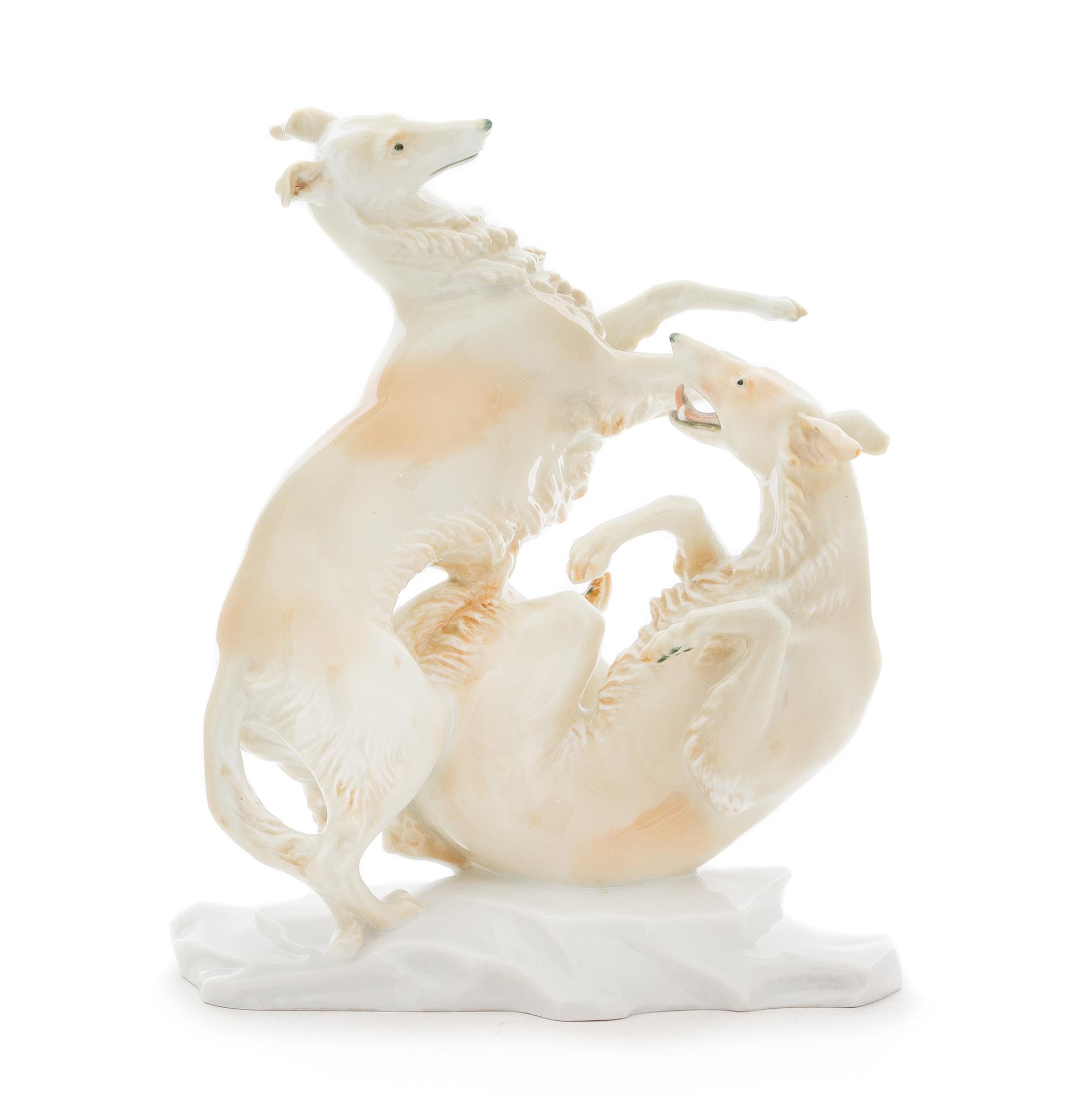A Hutschenreuther Porcelain Figural Group Width 10 1/2 inches. — 20TH CENTURY
