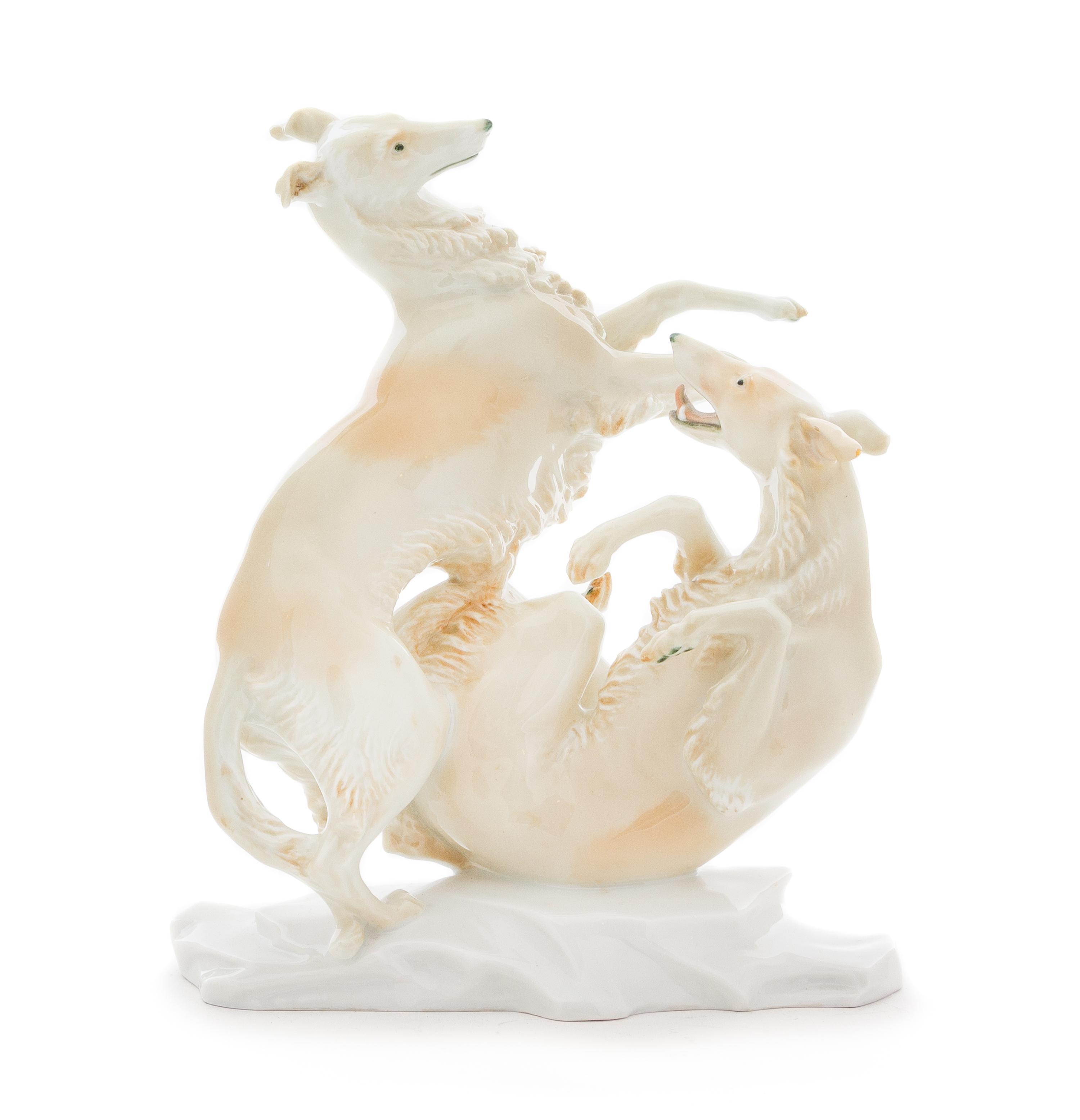A Hutschenreuther Porcelain Figural Group Width 10 1/2 inches. — 20TH CENTURY
