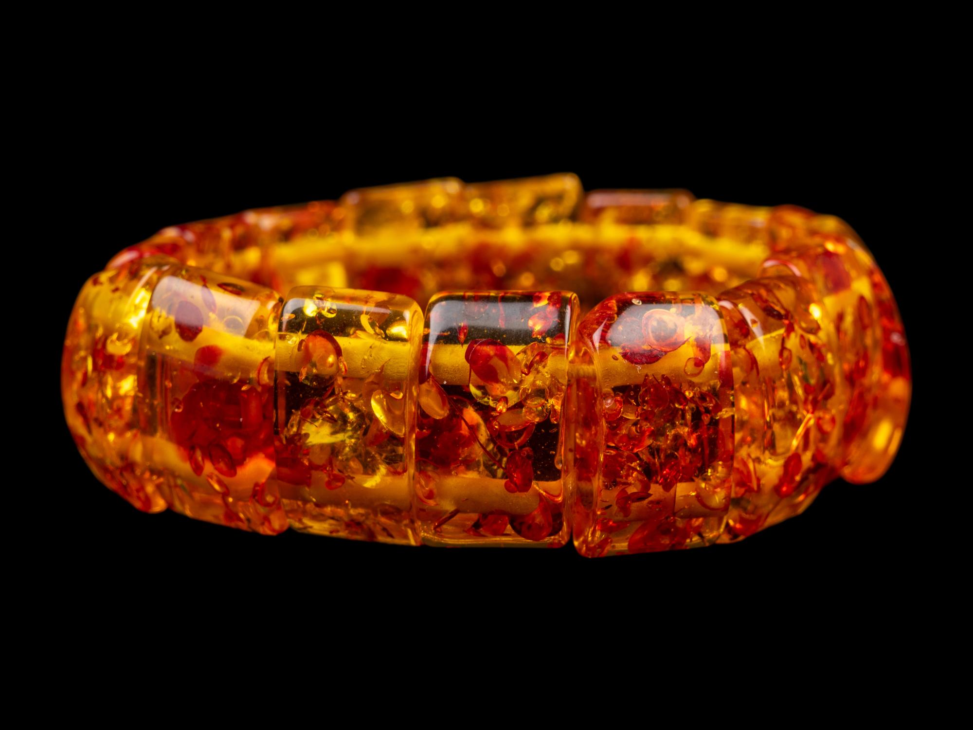 Four Chinese Beaded Amber Jewelry