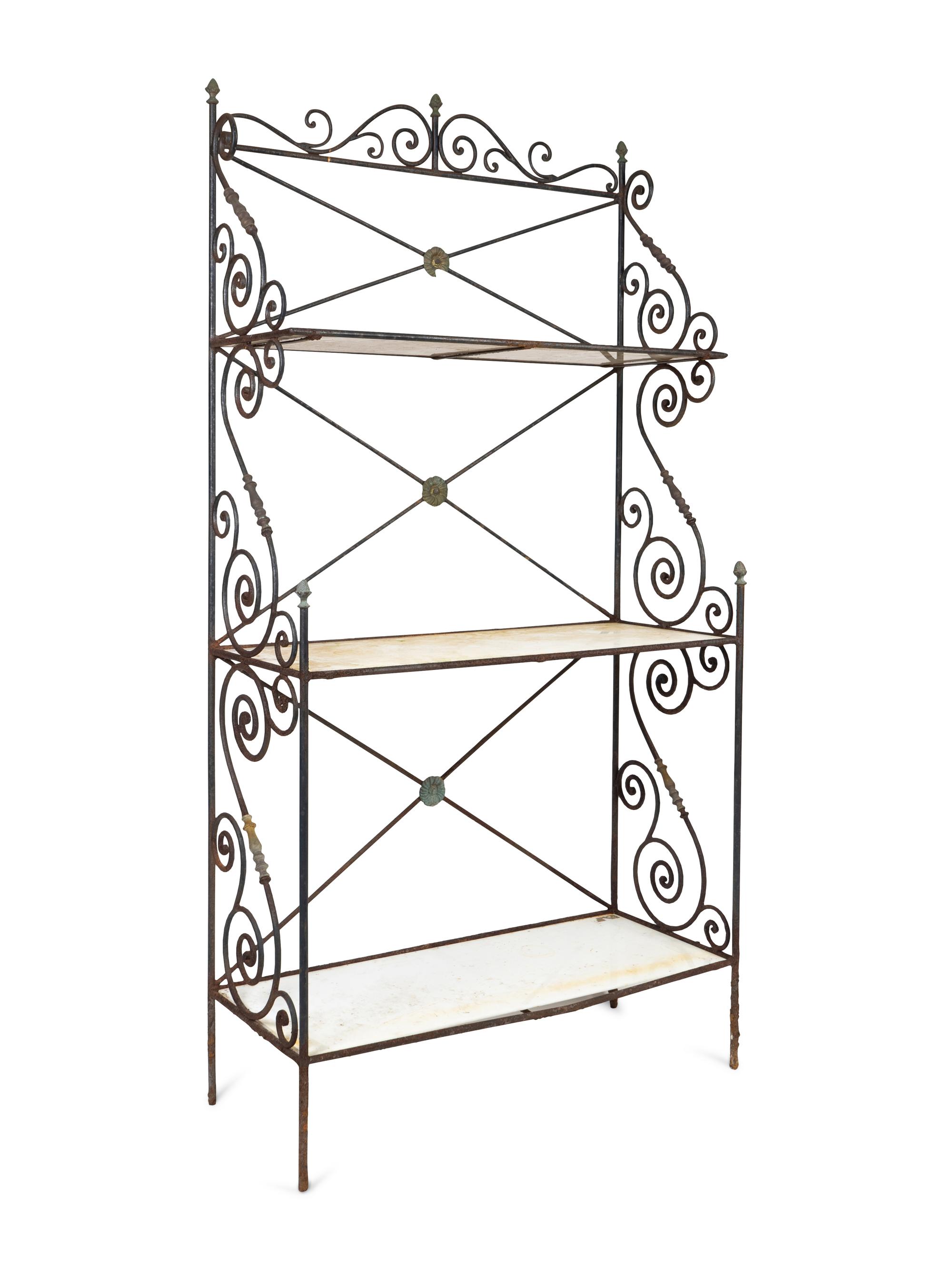 A French Wrought Iron Baker's Rack