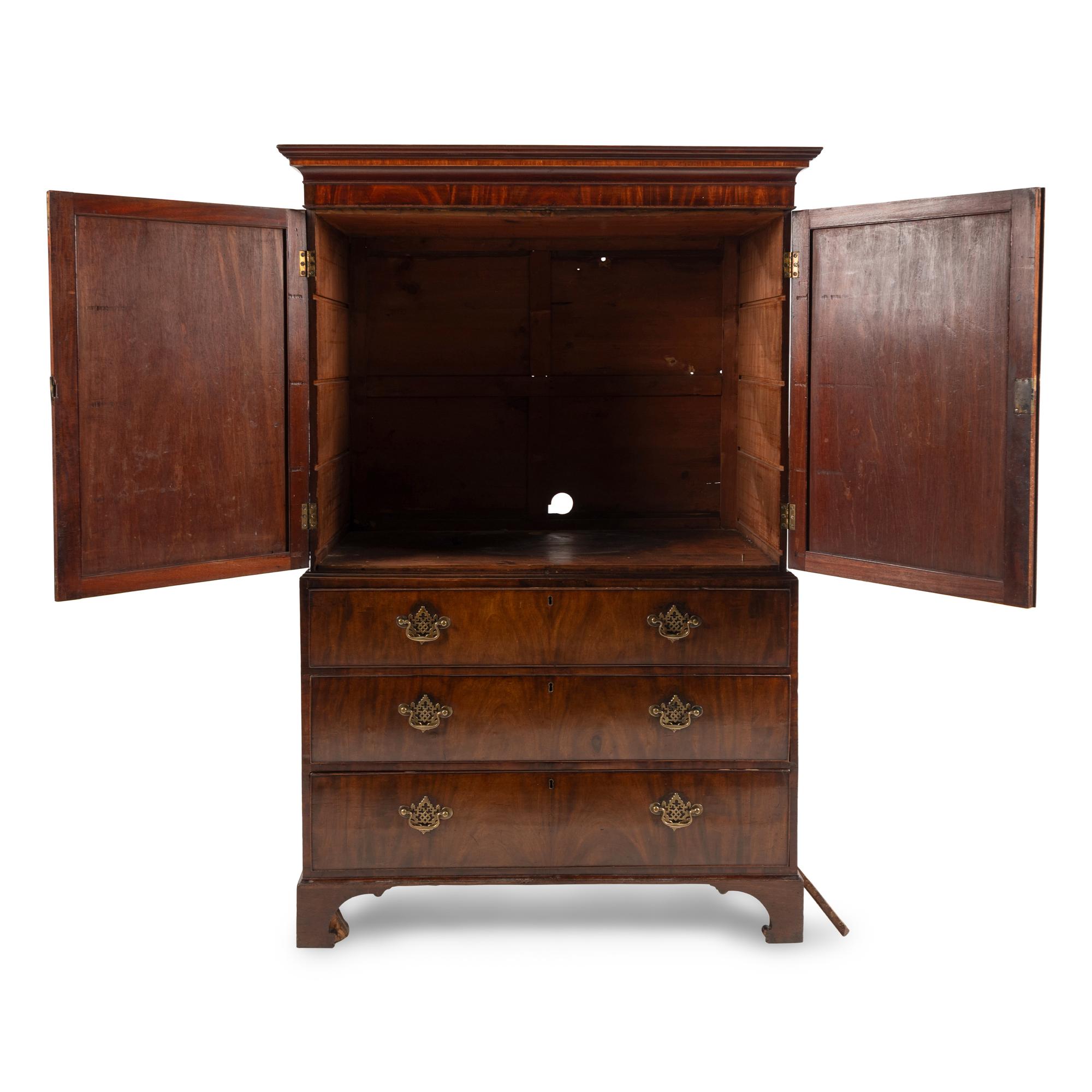 A George III Mahogany Linen Press