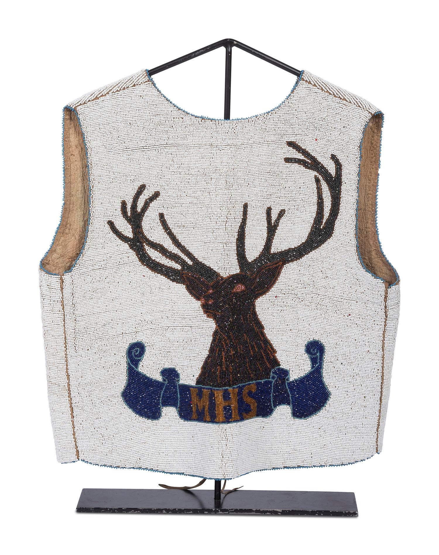 Plains Cree Beaded Vest, with Elk