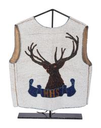 Plains Cree Beaded Vest, with Elk
