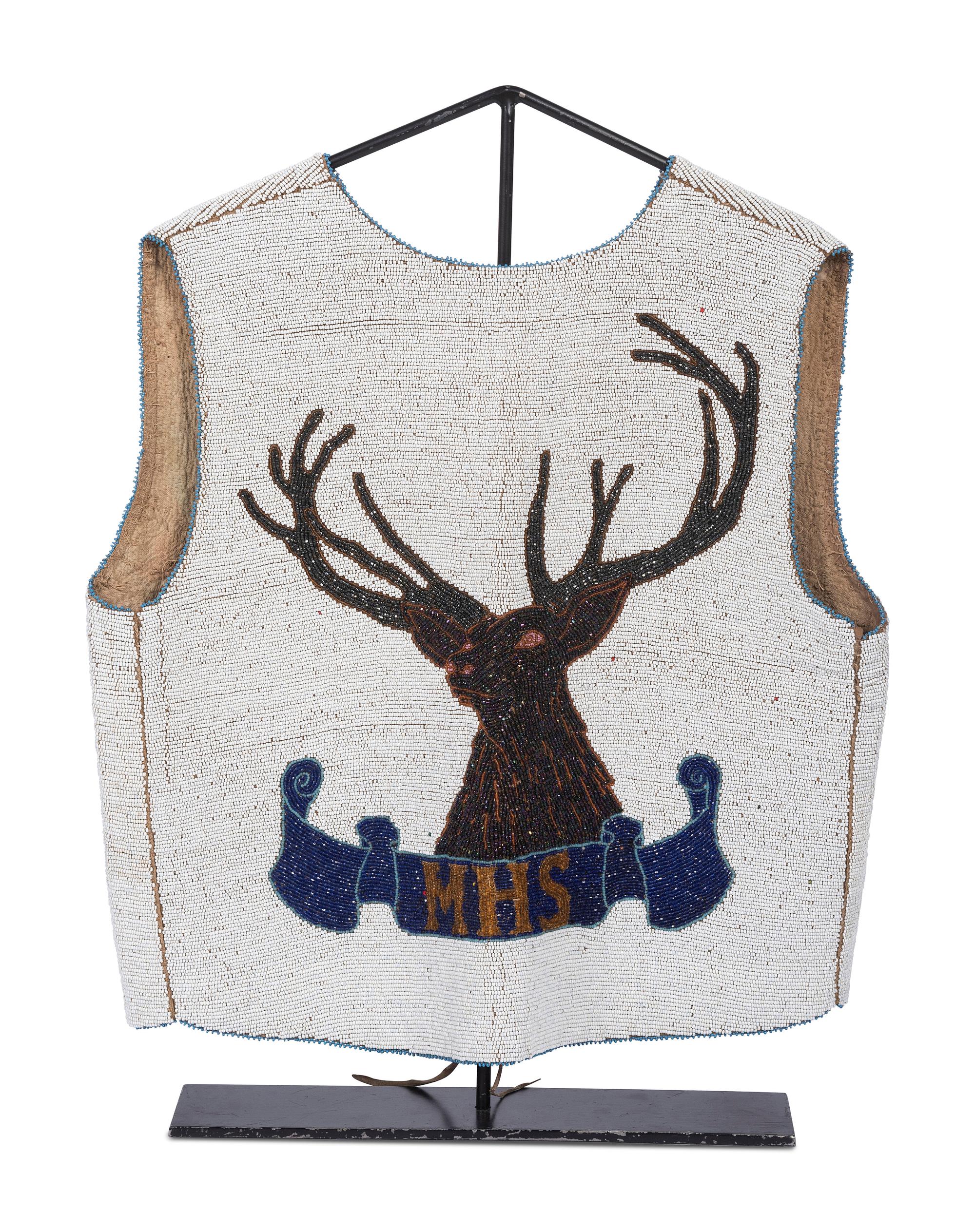 Plains Cree Beaded Vest, with Elk