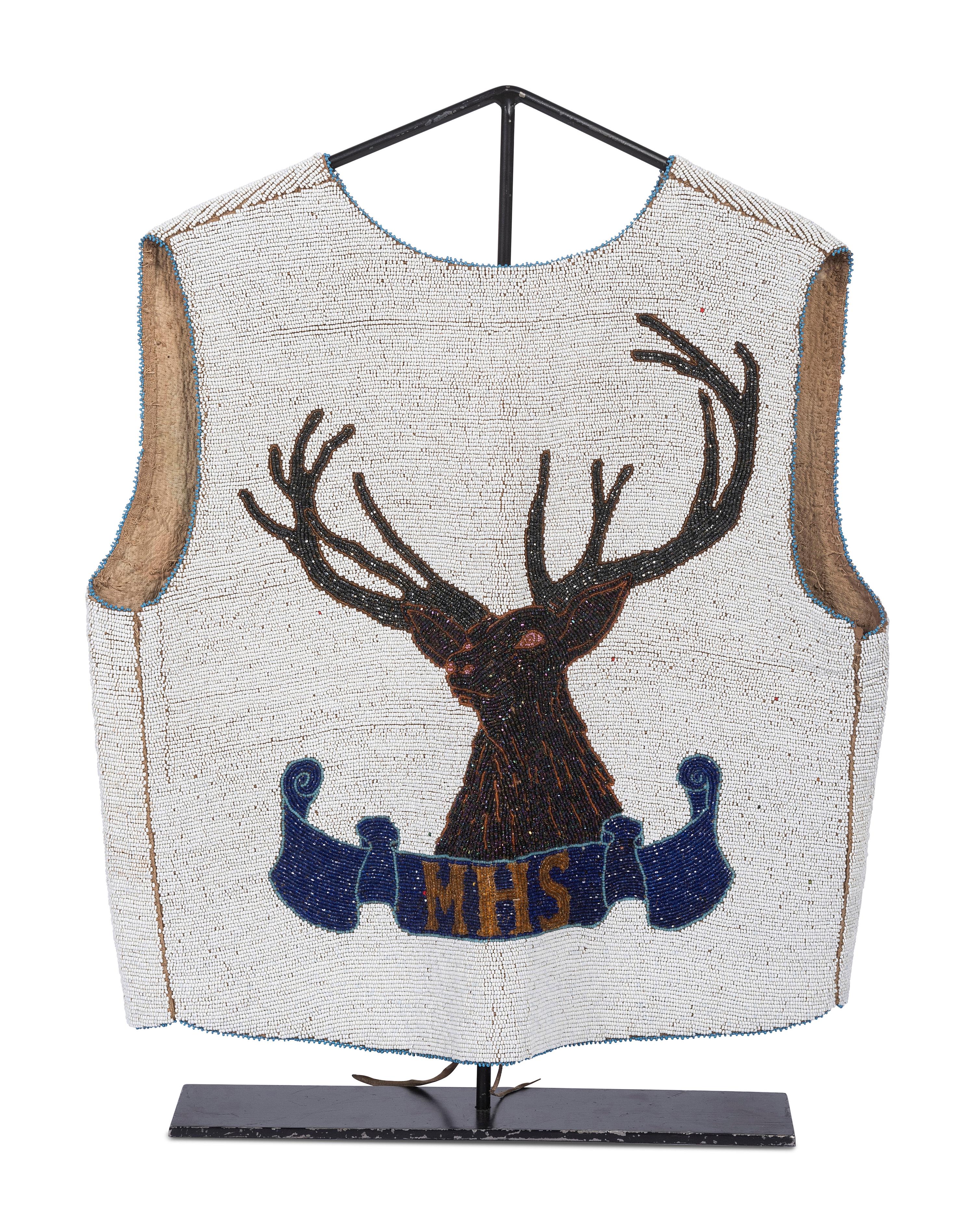 Plains Cree Beaded Vest, with Elk