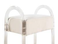 A Pair of Acrylic Upholstered Stools