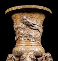 A Chinese Copper Gu Vase