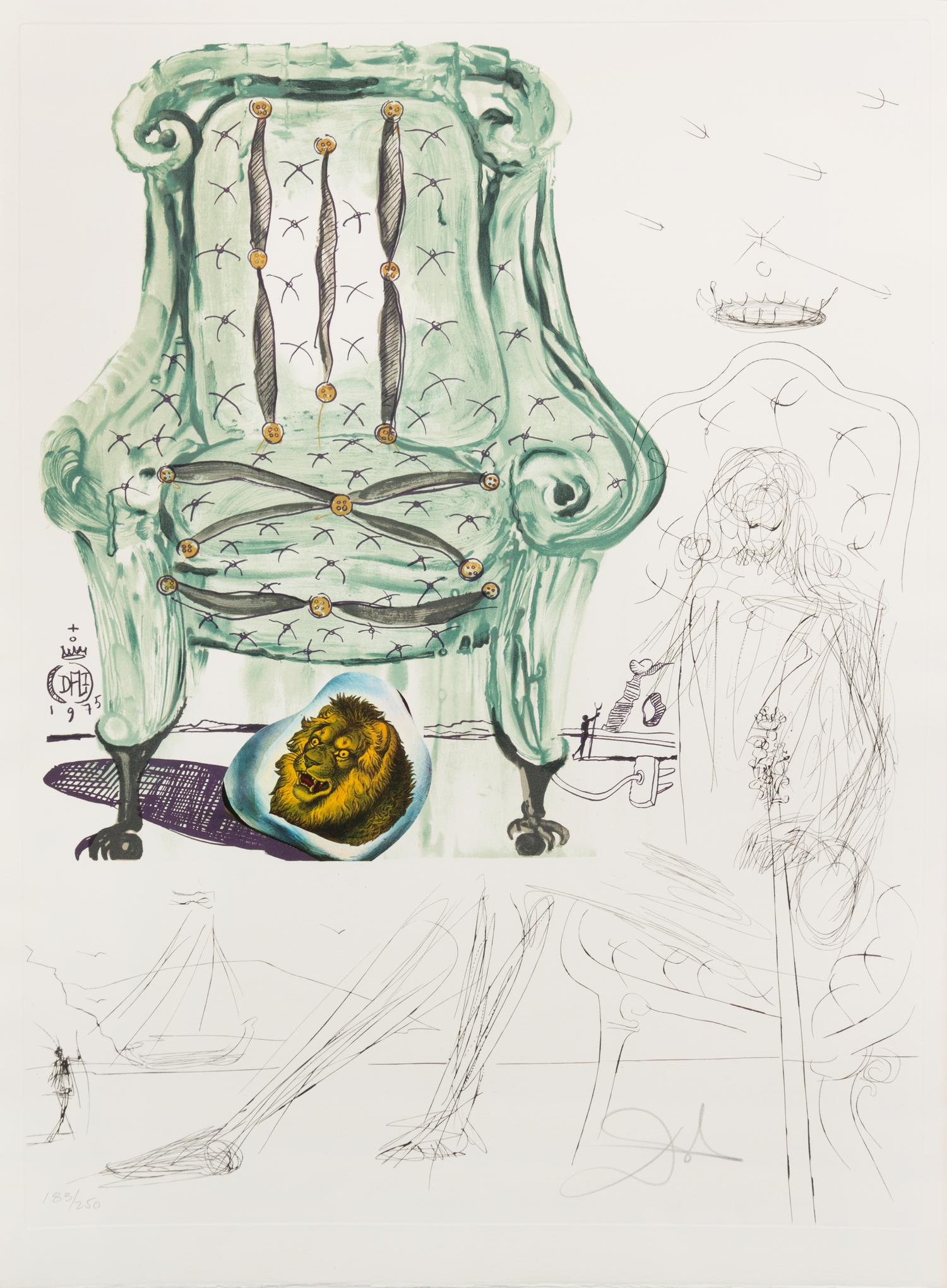 Salvador Dali, (Spanish, 1904-1989), Imaginations and Objects of the Future (suite of 10 with box and text), 1975