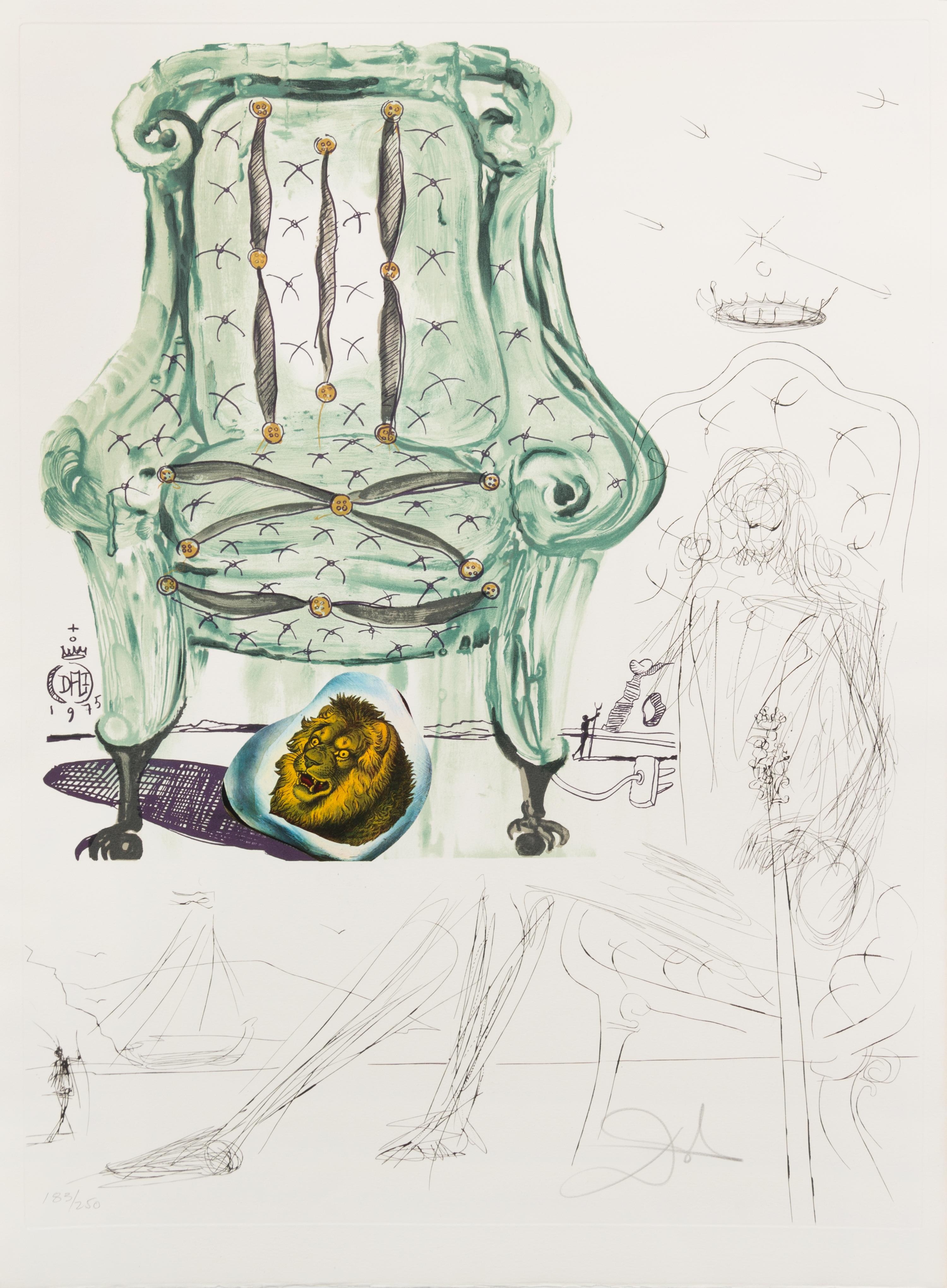 Salvador Dali, (Spanish, 1904-1989), Imaginations and Objects of the Future (suite of 10 with box and text), 1975