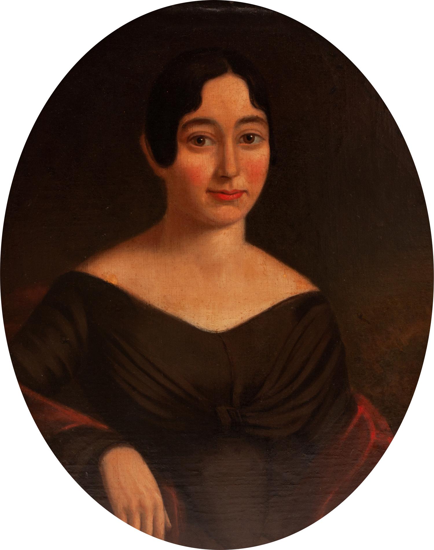A Pair of American School Portraits, 19th Century