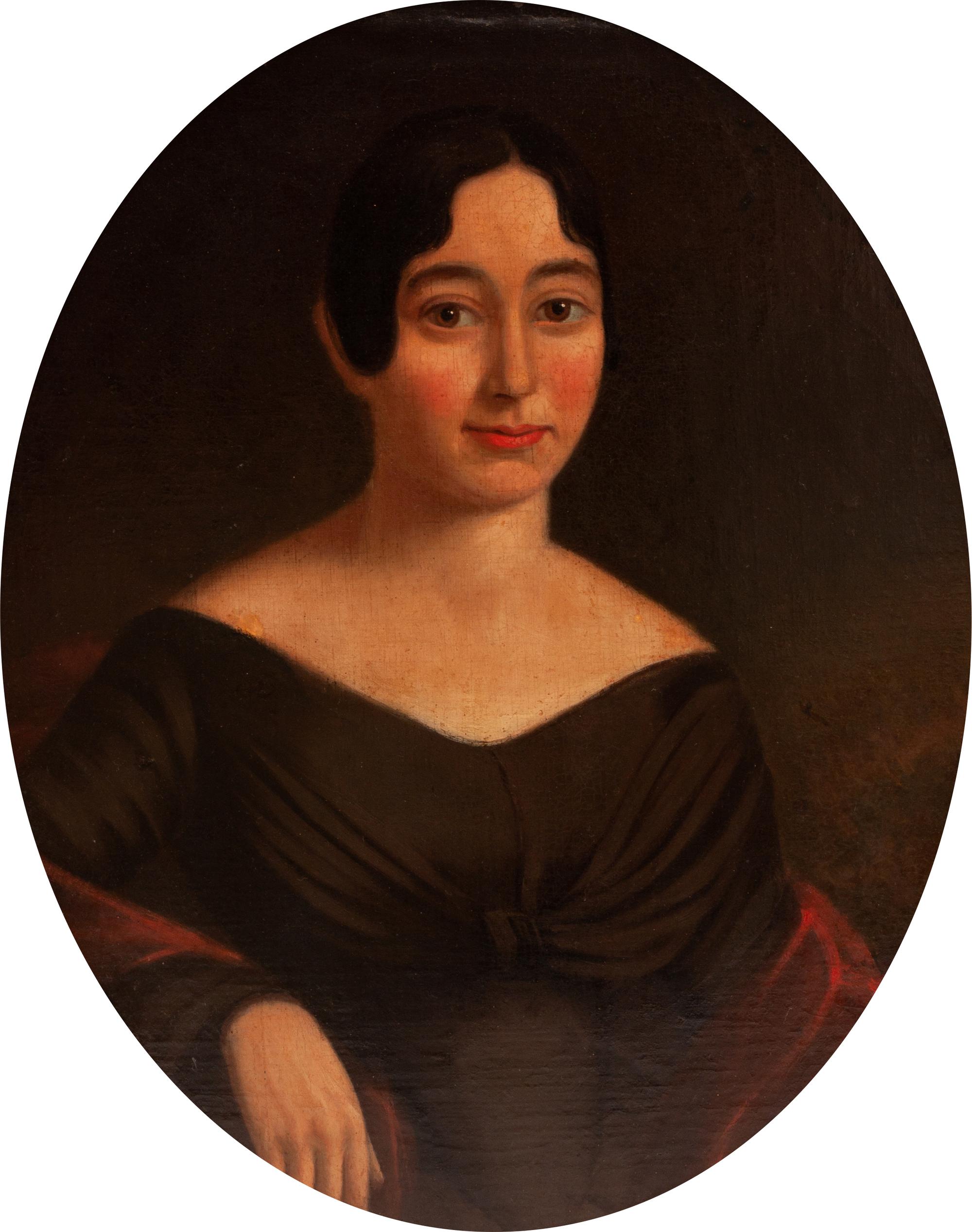 A Pair of American School Portraits, 19th Century