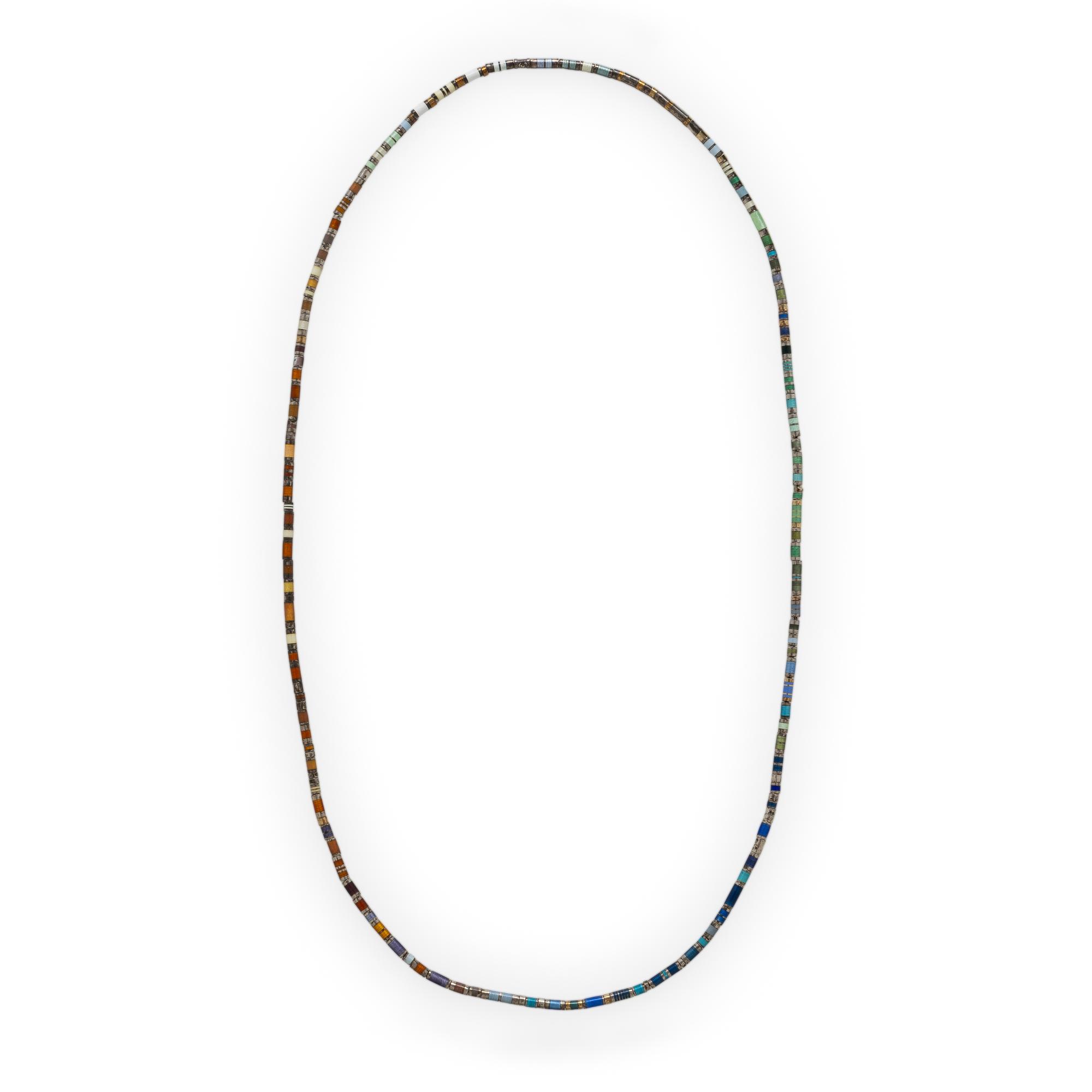 Wendy Ramshaw, Enamel, Silver, and Yellow Gold Beaded Necklace