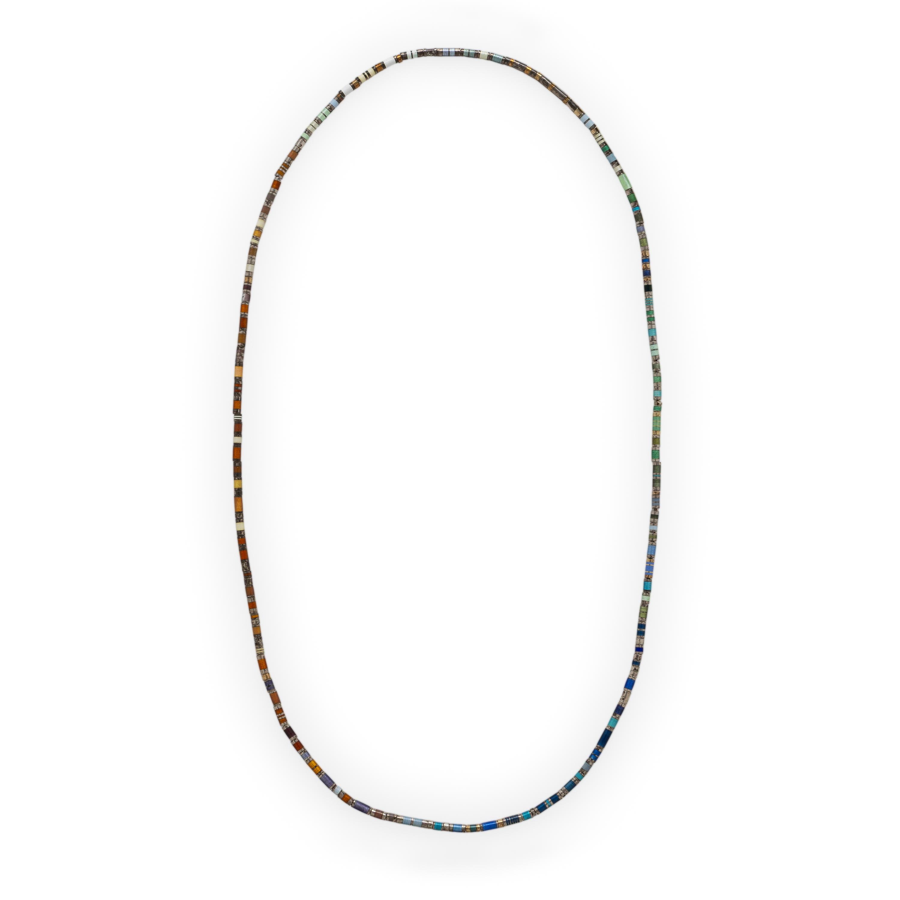 Wendy Ramshaw, Enamel, Silver, and Yellow Gold Beaded Necklace