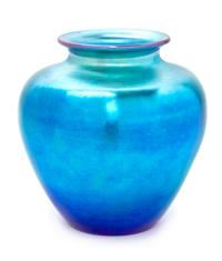 A Blue Aurene Vase