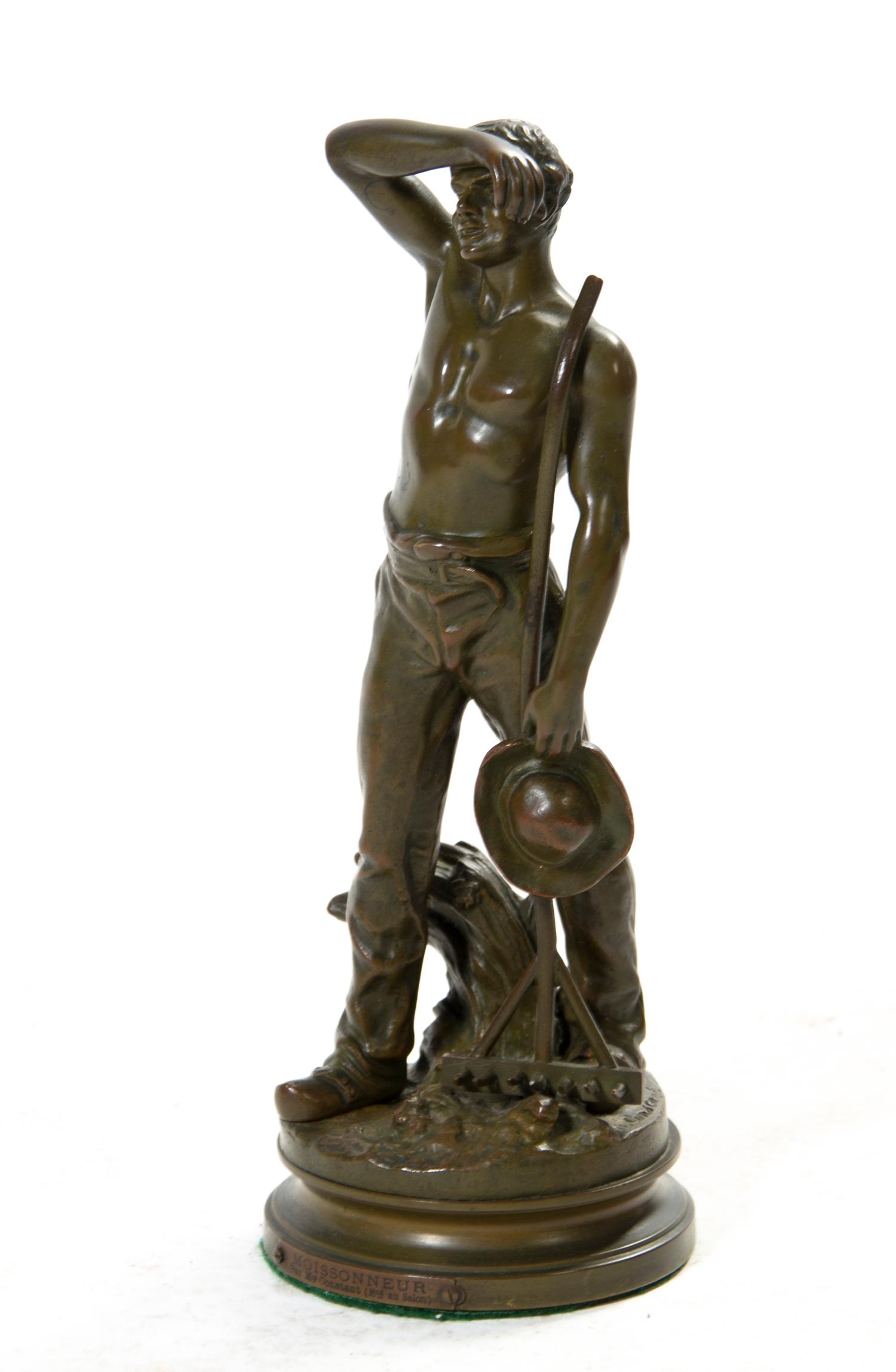 A French Bronze Sculpture, after Maurice Joseph Constant (1892-1970), Height 12 inches.