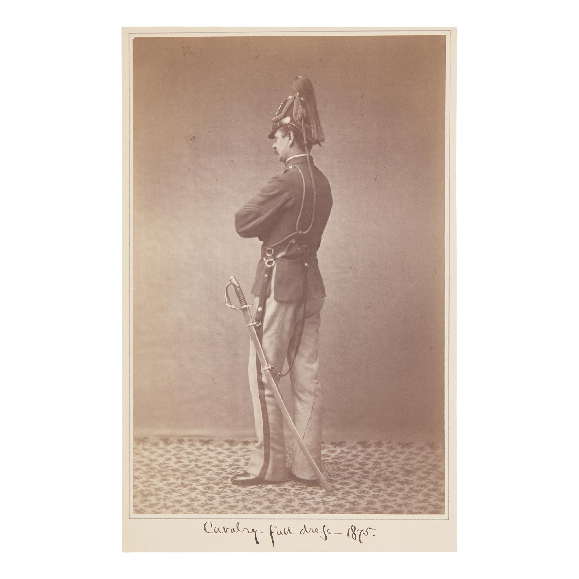 [Native-Americana] 2 photographic studies of a US Cavalry officer in 1875