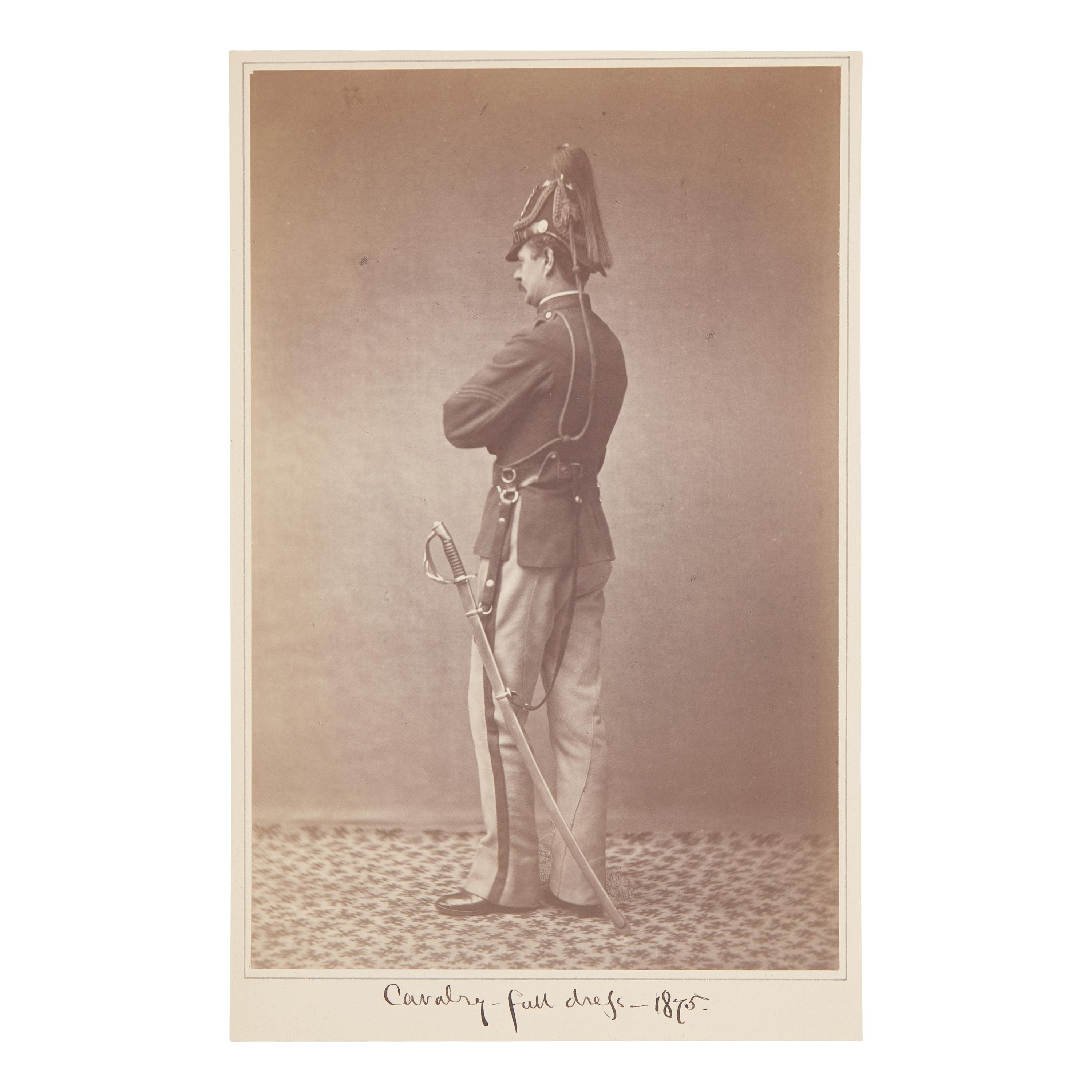 [Native-Americana] 2 photographic studies of a US Cavalry officer in 1875