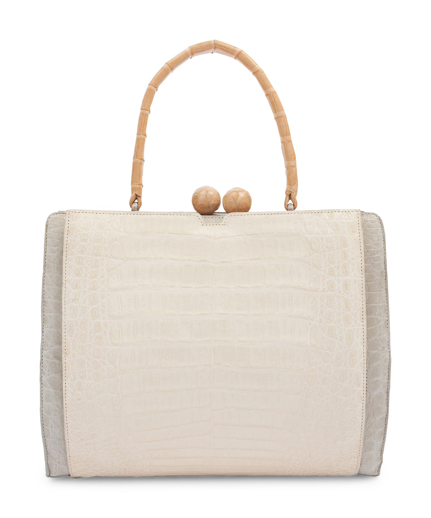 Nancy Gonzalez Grey Crocodile Bag, 2000s