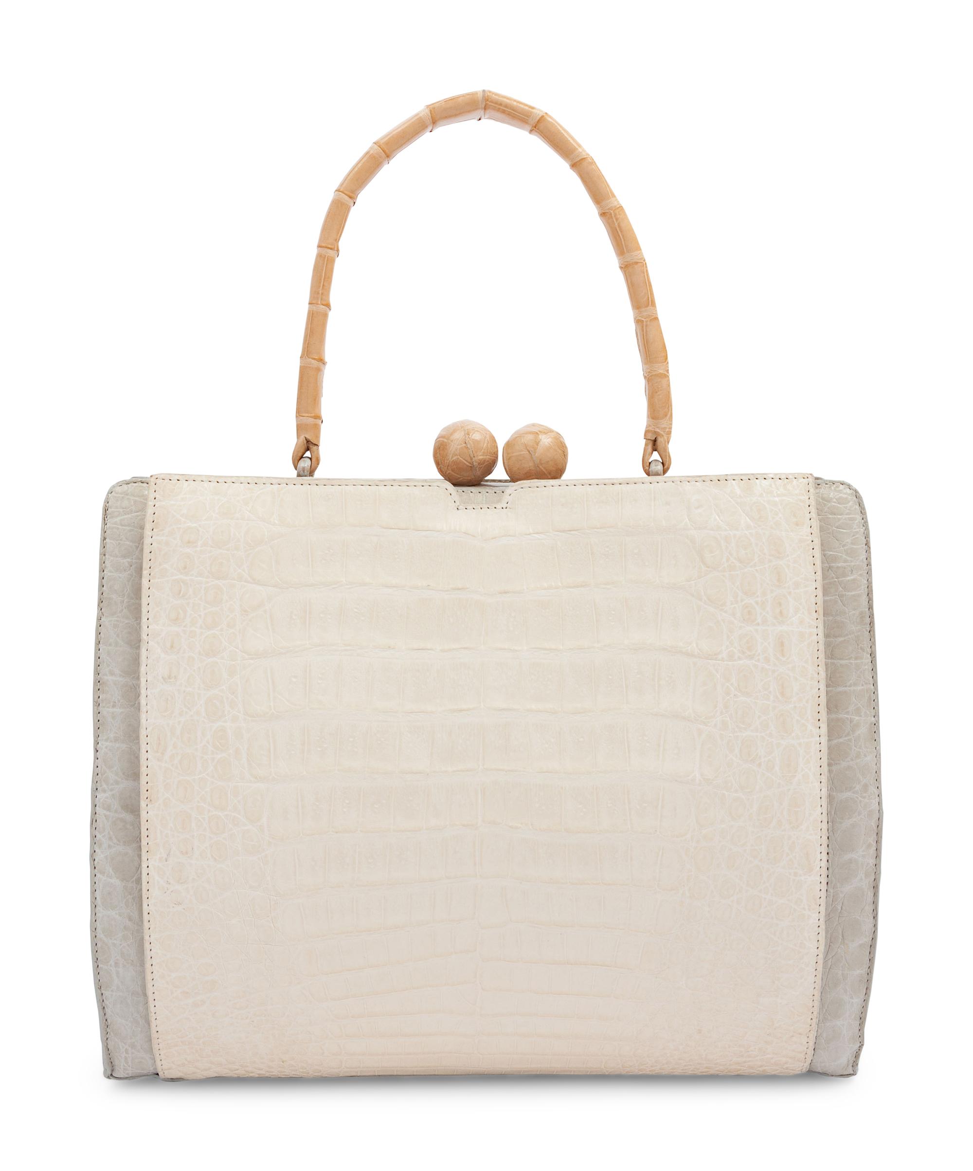 Nancy Gonzalez Grey Crocodile Bag, 2000s
