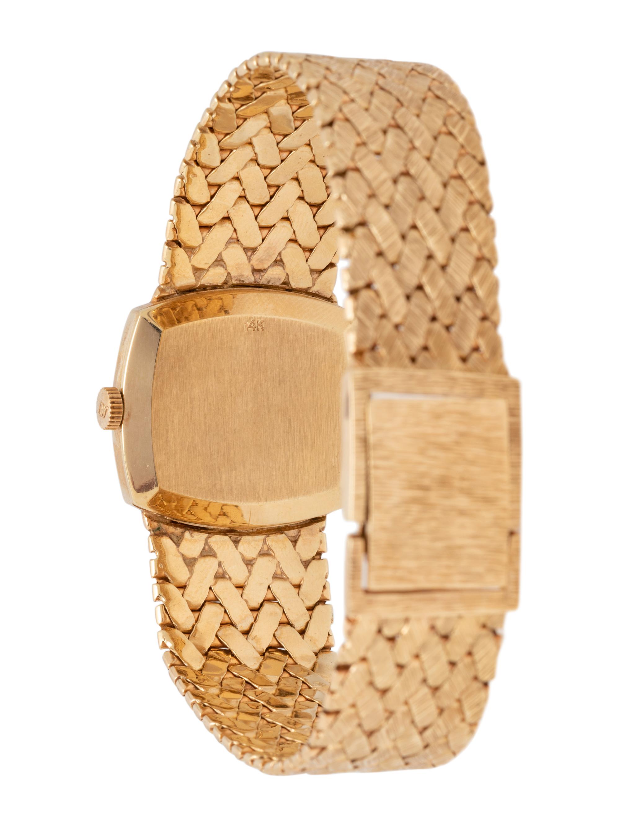 MATHEY TISSOT, 14K YELLOW GOLD AND DIAMOND WRISTWATCH
