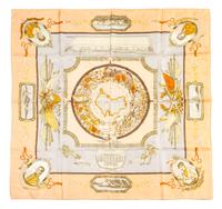 An Hermes Silk Jacquard Scarf, 35 x 35 inches.
