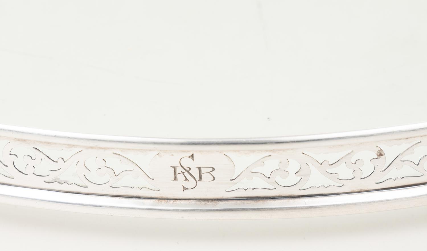 An American Silver Mounted Cut Glass Tray