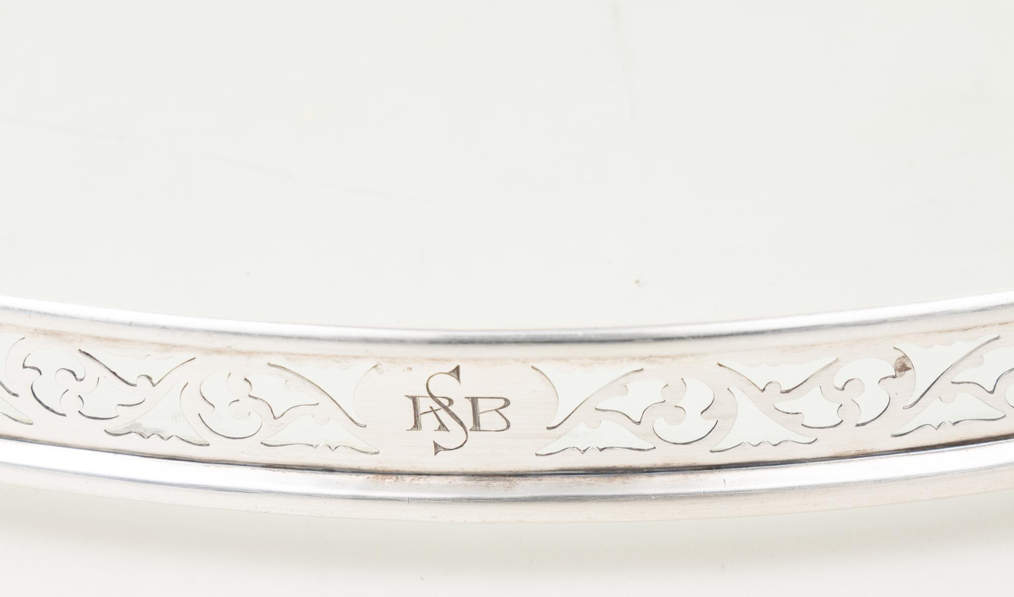 An American Silver Mounted Cut Glass Tray