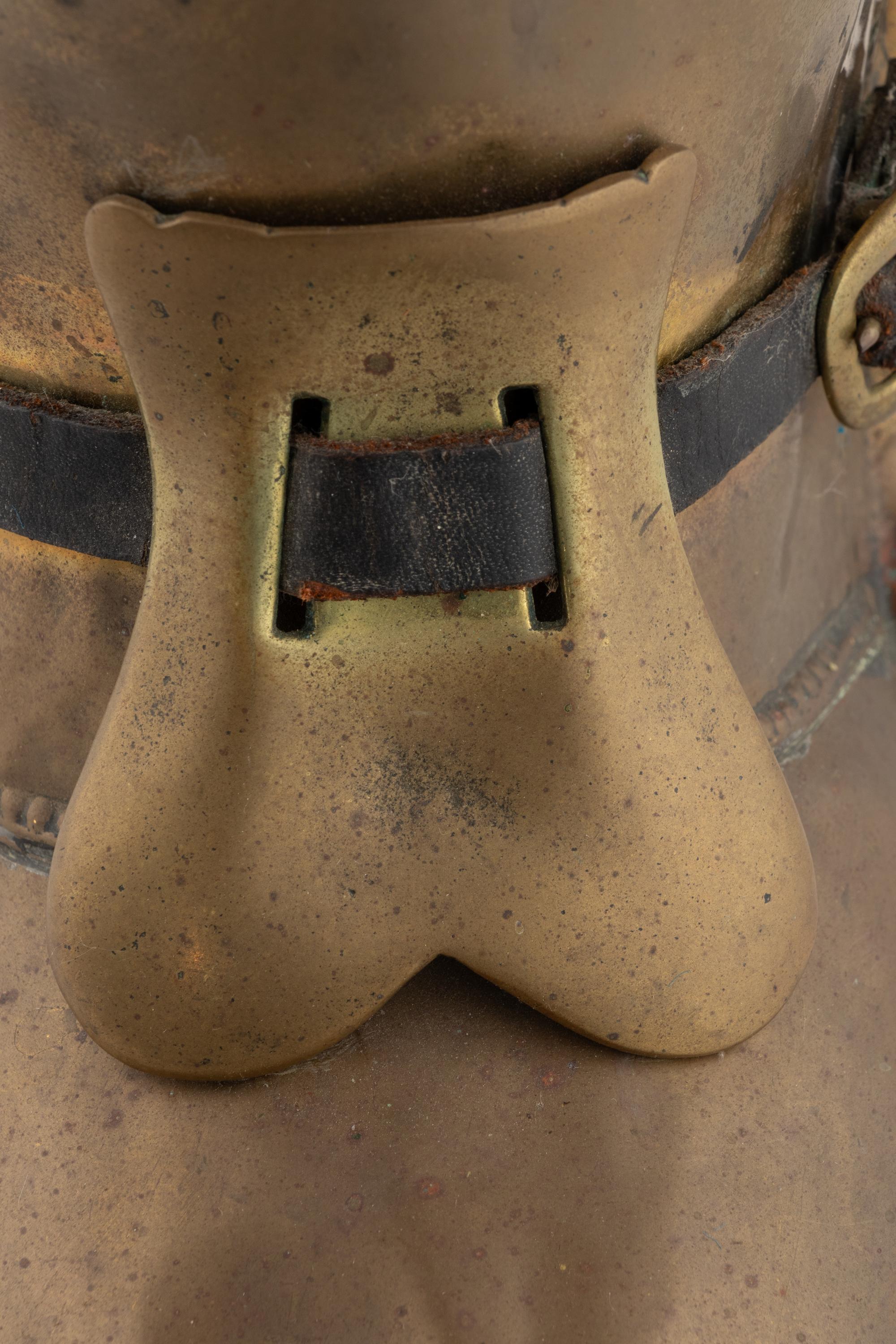 An English Brass Boot-Form Umbrella Stand