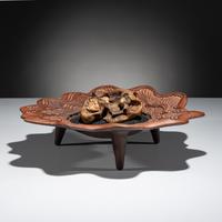 Pottery Plate, with "Embers"