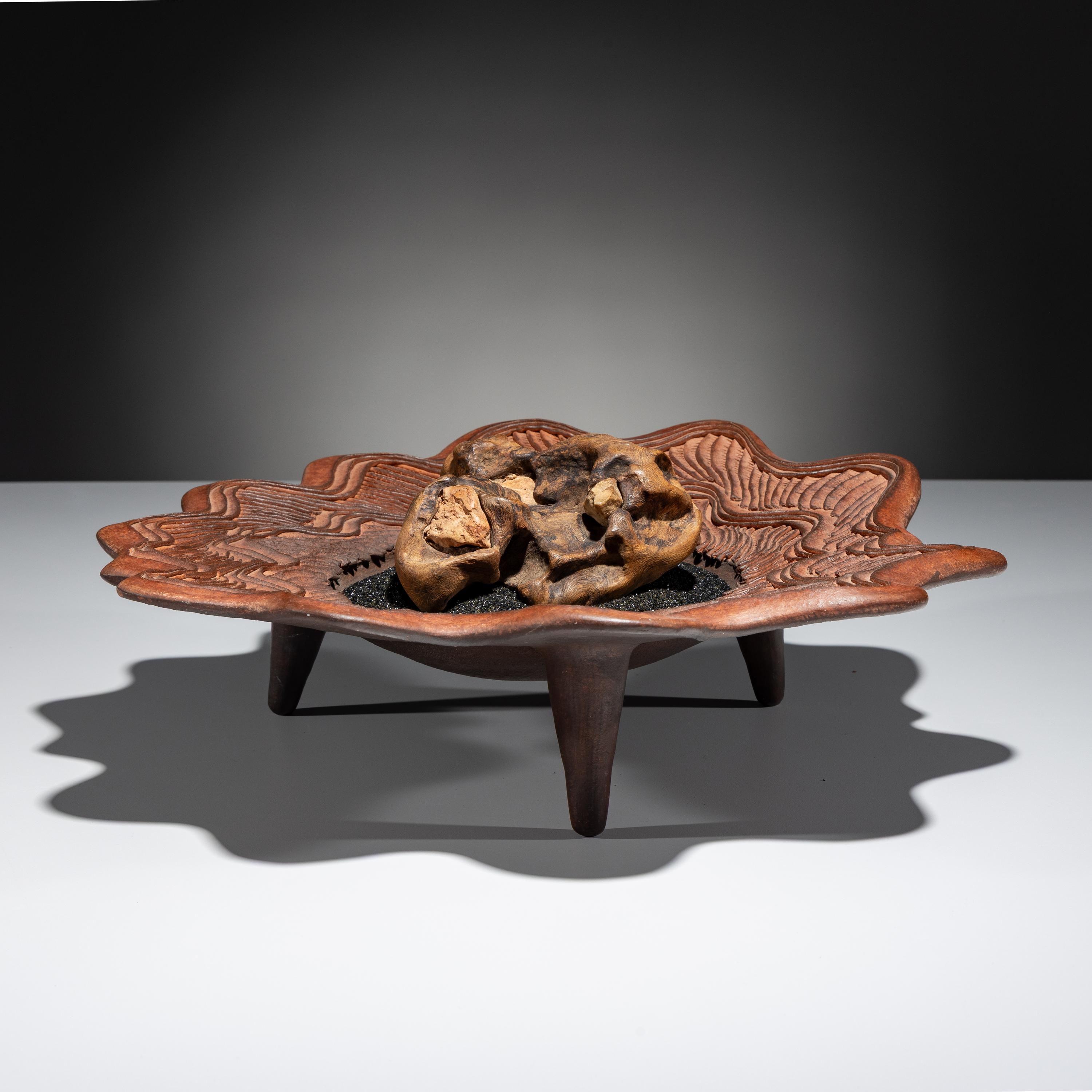 Pottery Plate, with "Embers"