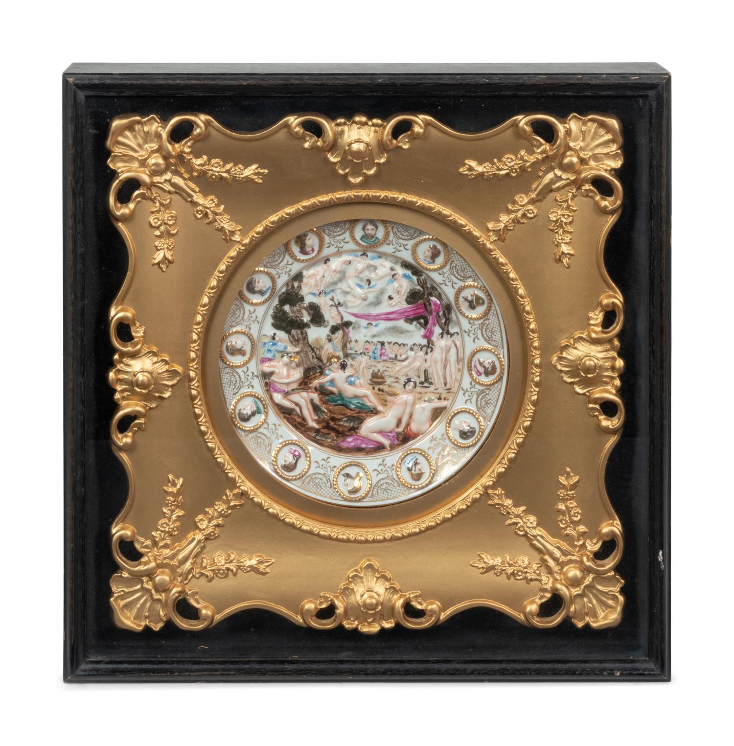 A Capodimonte Porcelain Plate