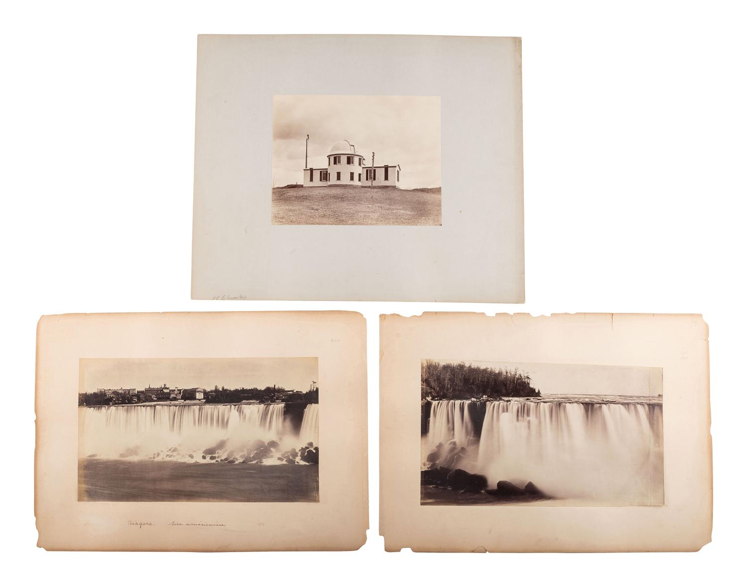 [EARLY PHOTOGRAPHY]. 12 albumen photographs of US landmarks, ca 1880s.