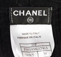 A Chanel Black Ribbed Cardigan, Size 38.